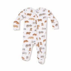 Zipper Footie Puppies NB