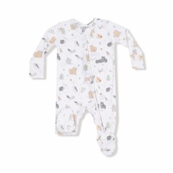Zipper Footie Woodland 0-3m
