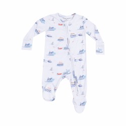 Zipper Footie Tugboats NB