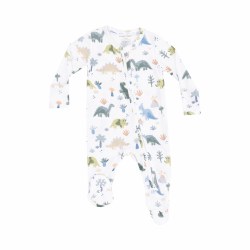 Zipper Footie Soft Dinos 3-6m