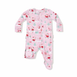 Zipper Footie Mrs Claus 0-3m