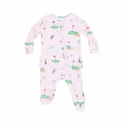 Zipper Footie Golf Pink 0-3m