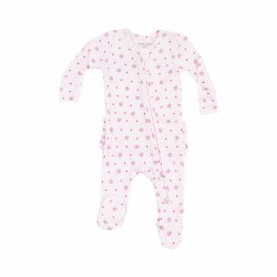 Zipper Footie Strawberry 3-6m