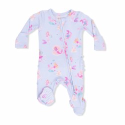 Zipper Footie Mermaid 0-3m