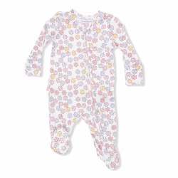 Zipper Footie Floral 0-3m
