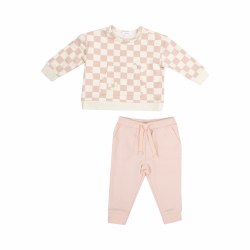 Sweatshirt Set Daisy Pink 6-12