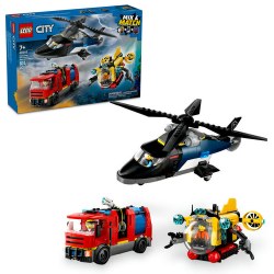 Helicopter, Fire Truck and Sub