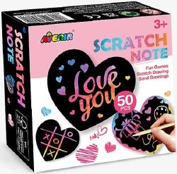 Scratch Note Paper Hearts