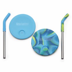 Kid Cup Straw Lid Blue Tie Dye