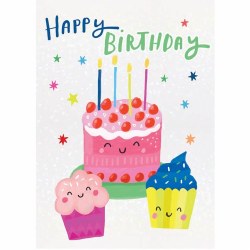 Birthday Kawaii Cakes Foil Car