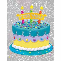 Birthday Cake Foil Gift Enclos