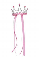 Ribbon Tiara Dark Pink