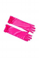 Princess Gloves with Bow Pink