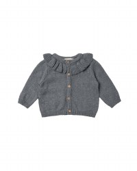 Ruffle Cardigan Navy 2-3Y