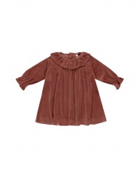 Velour Dress Cranberry 3-6m