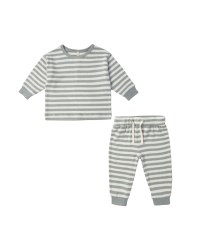 Cozy Set Blue Stripe 3-6m