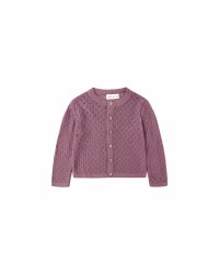 Knit Cardigan Mulberry 6-12m