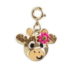 Gold Flower Giraffe Charm