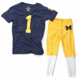 PJ Set Michigan Woverine 3T
