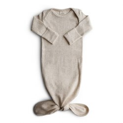 Ribbed Baby Gown Beige Melange