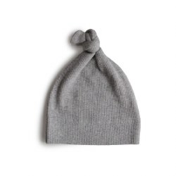Ribbed Baby Beanie Grey Melange