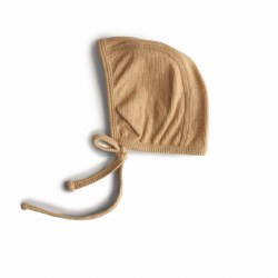 Ribbed Baby Bonnet Mustard Melange