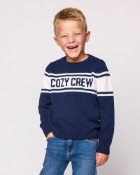 Navy Cozy Crew Sweater 3T