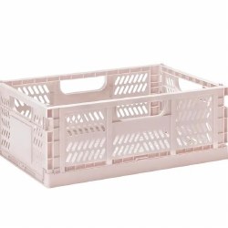 Modern Folding Crate Med Pink