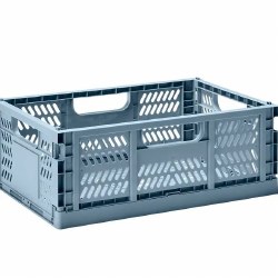 Modern Folding Crate Large Blue