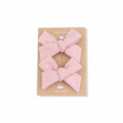 Mellow Rose Bow Clips