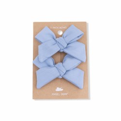 Chambray Bow Clips