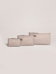3-Piece Pouch Set Taupe