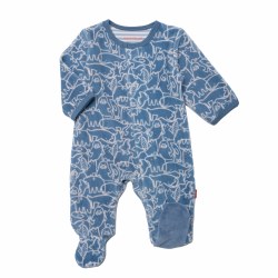 Velour Footie Arctic Friends 0