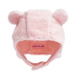 Minky Hat Pink 6-12m