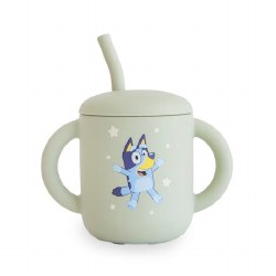 Straw Training Cup Bluey Sage