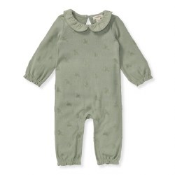 Raised Bee Jumpsuit Marine NB