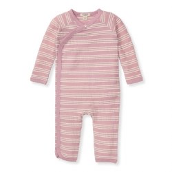 Raised Stripe Jumpsuit Rose NB