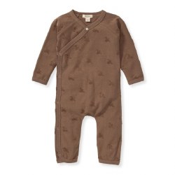 Raised Bee Jumpsuit Cremini 9-