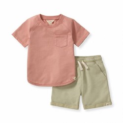 Acid Wash Shorts Set 3T