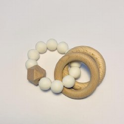 Double Ring Teether White