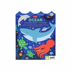 Coloring Book w Stickers Ocean