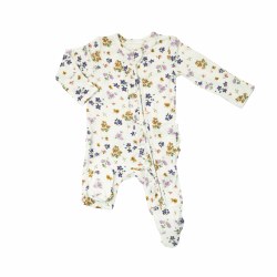 Ruffle Footie Floral Spring NB