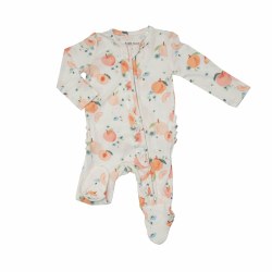 Ruffle Footie Peaches NB