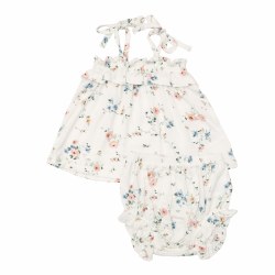Ruffle Top Set Roses 3-6m