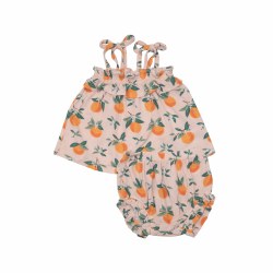 Ruffle Top Set Orange 6-12m