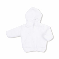 Chenille Hoodie Ivory 0-6m