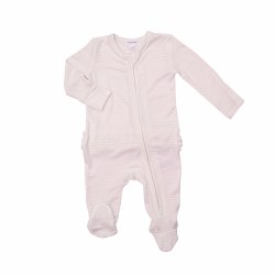 Zipper Footie Pink Bunny NB