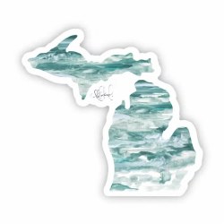 Michigan Watercolor Sticker