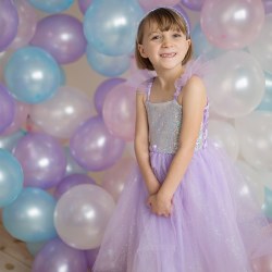 Sequins Princess Dress Lilac 3