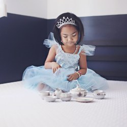 Sequin Princess Dress Blue 7-8